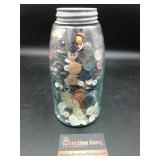 Vintage Ball Jar Full of Buttons