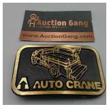 Auto Crane Sold Brass Belt Buckle