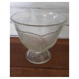 Large Glass Footed Bowl 9' tall & 10'wide