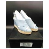 Shoes-NEW Halston Open Toe Wedge Sz 7.5M Chambray
