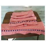 HANDMADE RED, WHITE, AND BLUE CURTAINS &