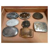 Flat of 8 Belt Buckles Lake Rathbun - Yosemite