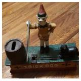 Bank - Cast Iron Trick Dog Bank - Works