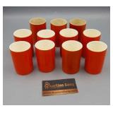 VINTAGE SET OF HOLT HOWARD ORANGE JUICE GLASSES -