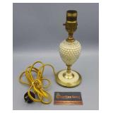 HOBNAIL LAMP - REWIRED, WORKING
