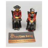 SALT & PEPPER - CAST IRON AMISH COUPLE IN ROCKERS