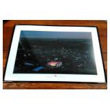 Nebraska Cornhuskers Stadium Sky Photo Framed