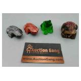 4 Frogs 2 Marble 1 Wood 1 Glass