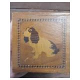 Vintage wood box Matchstick dispenser has been