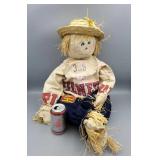 PIONEER SEED SACK STUFFED SCARECROW STRAW