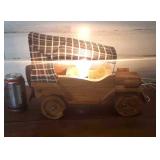 Wood Car TV Lamp Light Bulb Not Included
