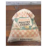 Vintage Poultry Chow Clothes Pin Holder
