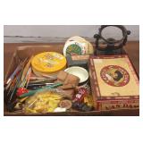 Vintage Miscellaneous Flat of Tape Tin, Paint
