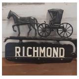 Richmond Yard Sign Horse - partial cast iron