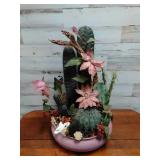 Fake Cactus Plant Skull 24' Tall