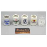 SET OF STEIN SHOT GLASSES - HEINEKEN, BUSCH,