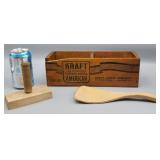 Kraft Cheese Box & Wooden Utensils