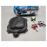 Leather Paperweight Turtle & Bobble Head Turtles