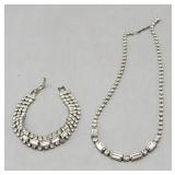 Rhinestone Necklace & Bracelet