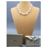 Silver 925 Honora Collection Necklace & Pouch