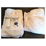 Pair of Queen Mattress Pads - One Heated