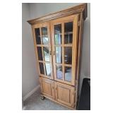 Nice Oak Hutch w Adjustable Shelving 38Wx14Dx72H