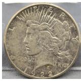 1922S Silver Peace Dollar