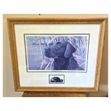 Framed Dog Art 20.5x24.5