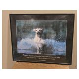 Framed Dog Art 20x16