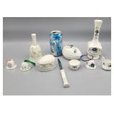 Royal Tara Blue Cone Flower Items, Bells, Eggs