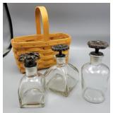 1999 Longaberger Basket w 3 Jars