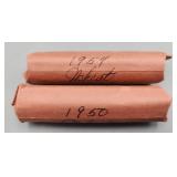 Wheat Pennies Rolls 1950 1954