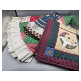 Pair of Tree Skirts and Holiday Table Cover