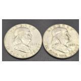 Pair of 1963D Franklin Half Dollars