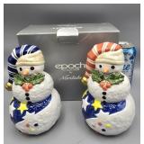 Epoch Noritake Snowmen Salt And Pepper Shakers