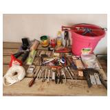 Feed Bucket Full of Tools Hardware Battery Drill