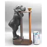 Cast Iron Paper Towel Holder w/Puppy Heavy