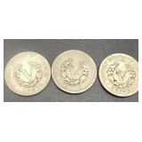 Group of 3 V Nickels 1905, 1908, ??