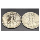 1940 & 1940D Walking Liberty Silver Half Dollars