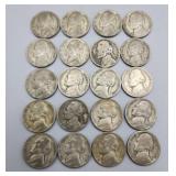 20 Silver War Time Nickels 35%