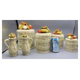 Lefton Canister Set & Salt  & Pepper Shakers