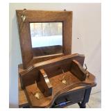 Pair of Coat Racks - 1 Mirror, 1 Wall Shelf