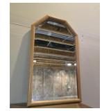 Beveled Mirror in Wood Frame 15.5Wx)25.5H