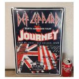 2018 Journey & Def Leppard Metal Concert Sign