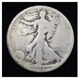 1918S Walking Liberty Half Dollar 90% Silver