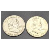 1963 & 1963D Franklin Half Dollars