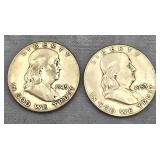 1949 & 1953S Franklin Half Dollars