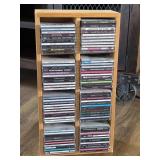 CD Stand & CDs 23" H  5" W  12" L