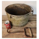 Galvanized Bucket & Hay Hook