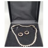 Sterling Silver 925 Milor Necklace & Earrings